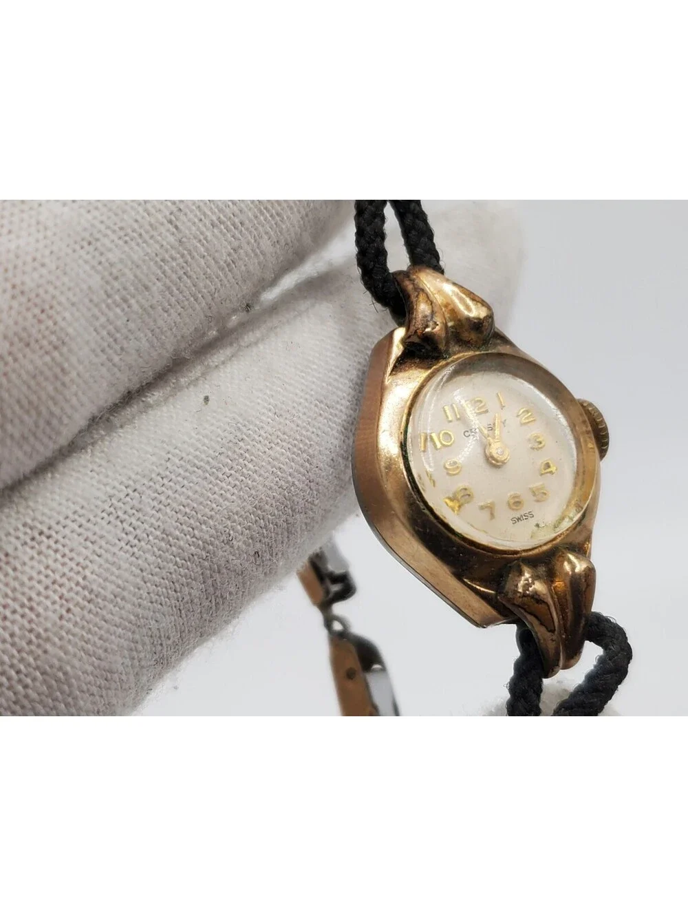 Vintage Crosby Mechanical Watch Women 10k R.G.P Bezel For Parts